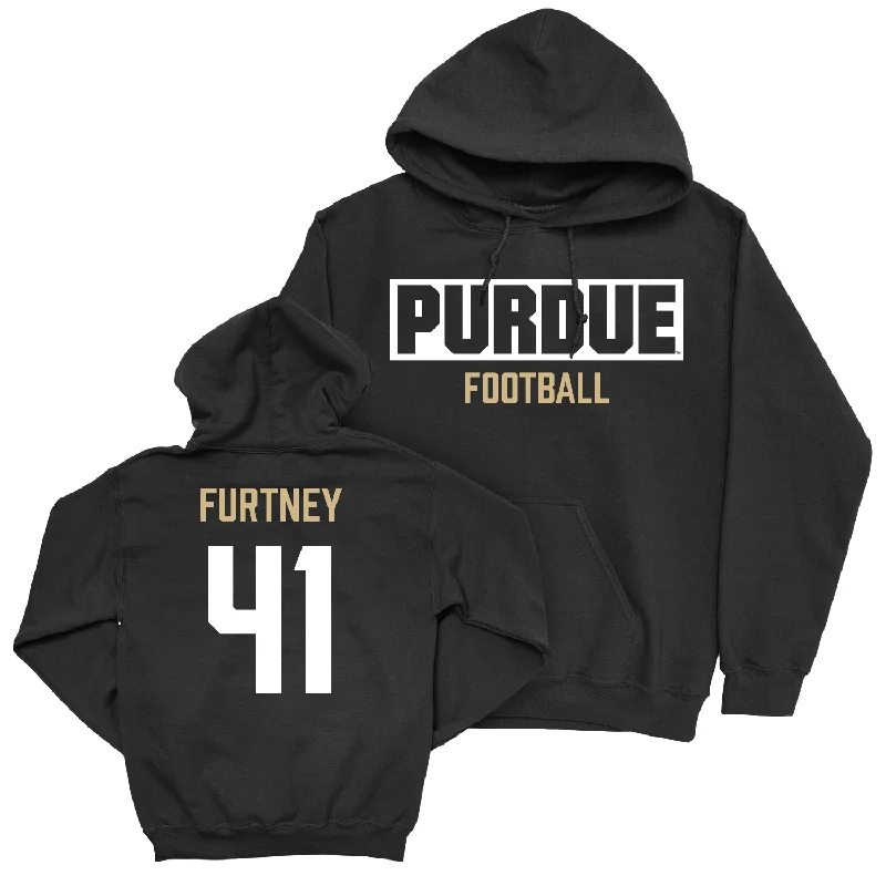 Hoodie For Tall Women-Football Black Staple Hoodie - Ben Furtney | #41