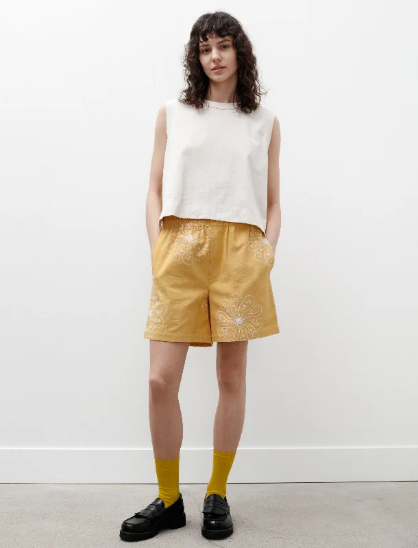 Shorts With Superhero Themes-Soleil Shorts Yellow