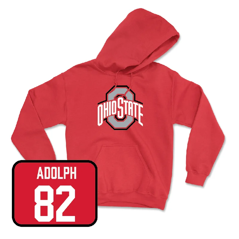 Hoodie For Curvy Women-Red Football Team Hoodie - David Adolph