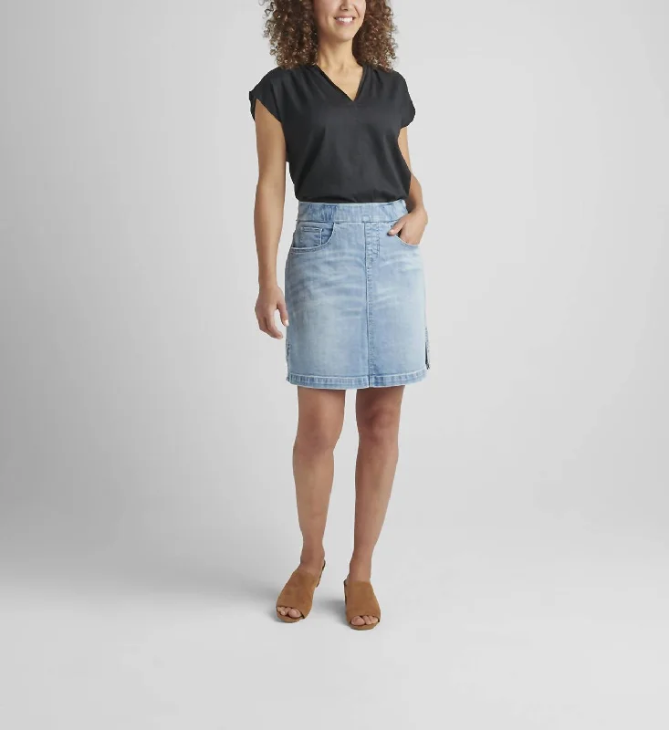 Shorts For Concerts-On The Go High Rise Skort In Silver Lake/bleu