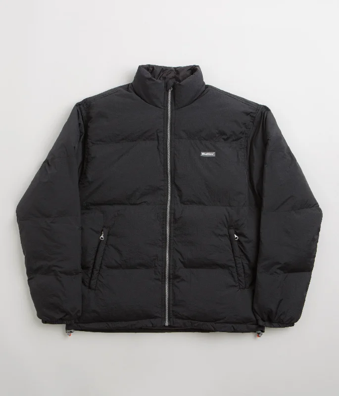 Jackets With Reflective Strips-Butter Goods Endure Puffer Jacket - Black