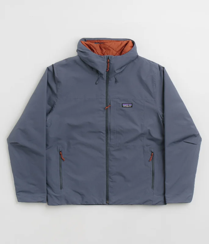 Jackets With Floral Prints-Patagonia Windshadow Jacket - Smolder Blue