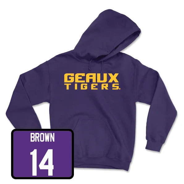 Hoodie For Nurses-Football Purple Geaux Hoodie - Jalen Brown