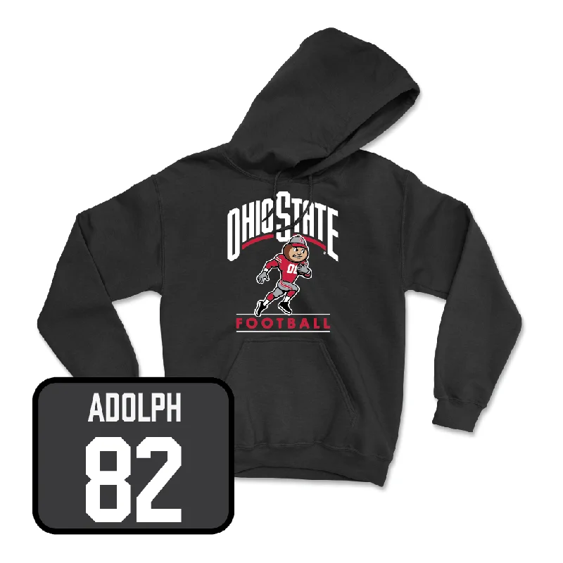 Hoodie For Warehouse Workers-Football Black Gridiron Hoodie - David Adolph