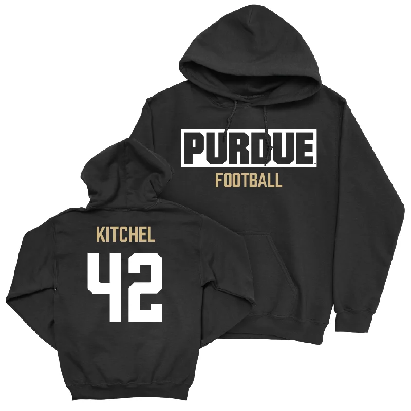 Hoodie With Quick-Dry Fabric-Football Black Staple Hoodie   - Cooper Kitchel