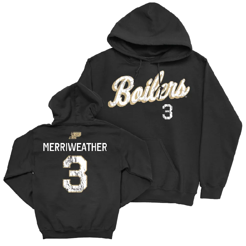 Hoodie For Soccer-Football Black Script Hoodie  - Jaheim Merriweather