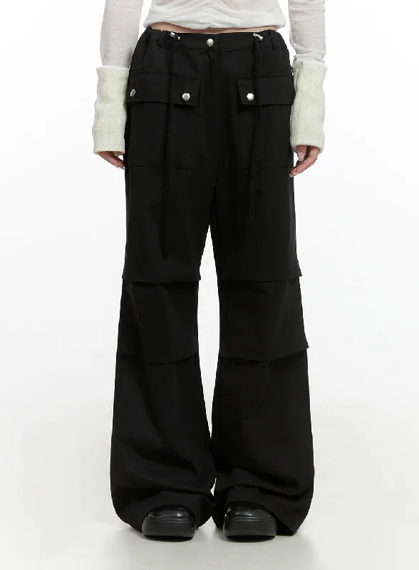 Pants For Police Officers-String Boot-Cut Parachuate Pants CS430