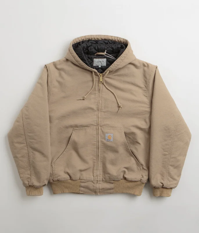 Jackets With Faux Fur Lining-Carhartt OG Active Jacket - Peanut