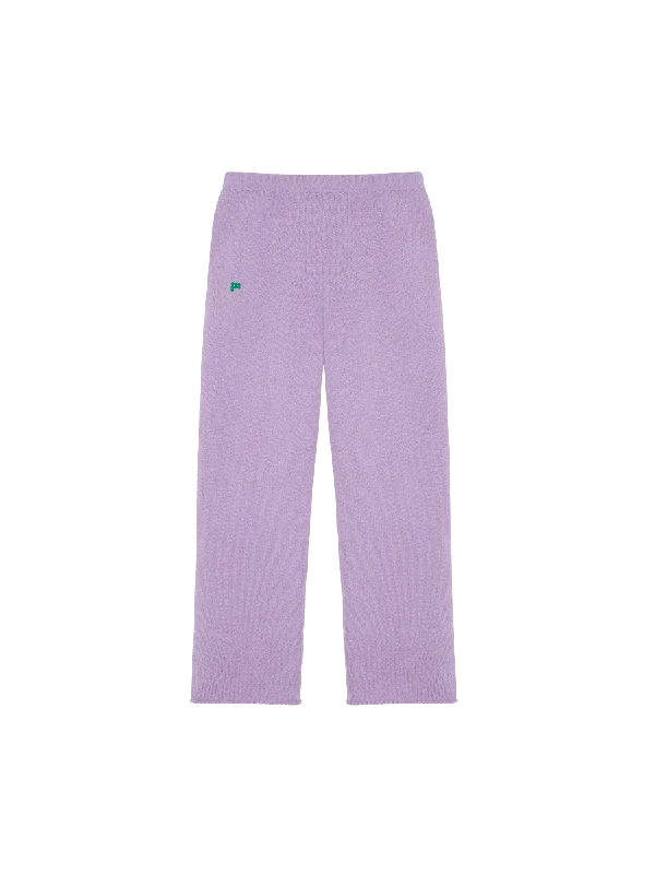 Jackets With Single-Breasted Style-Mens Recycled Cashmere Loose Track Pants—orchid purple