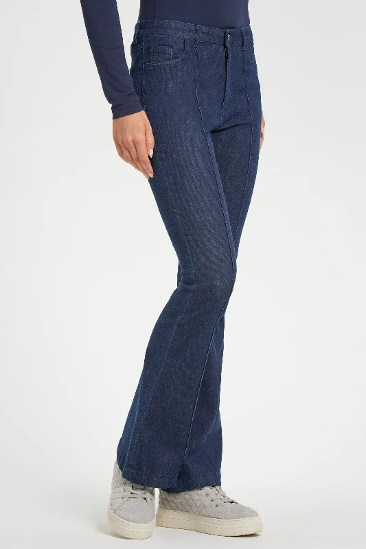 Pants For Women-Katya Flare Denim Pant