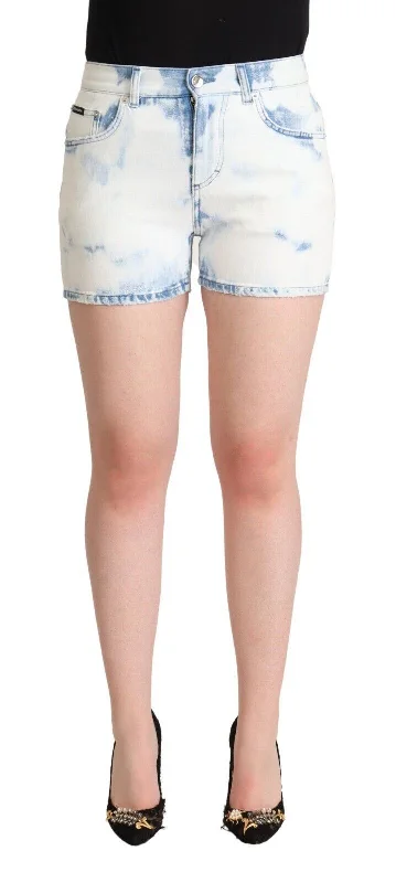 Shorts For Casual Wear-Dolce & Gabbana Chic  blue Mid-Waisted Women's Shorts