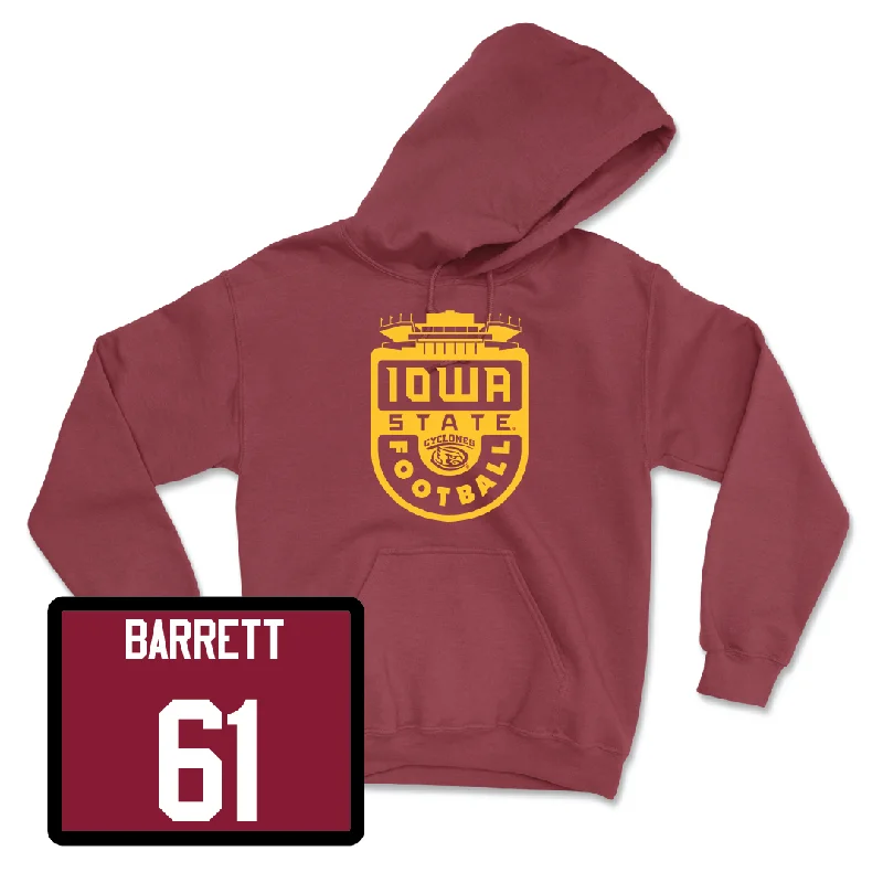 Hoodie With Camouflage Design-Crimson Football Stadium Hoodie  - Dylan Barrett