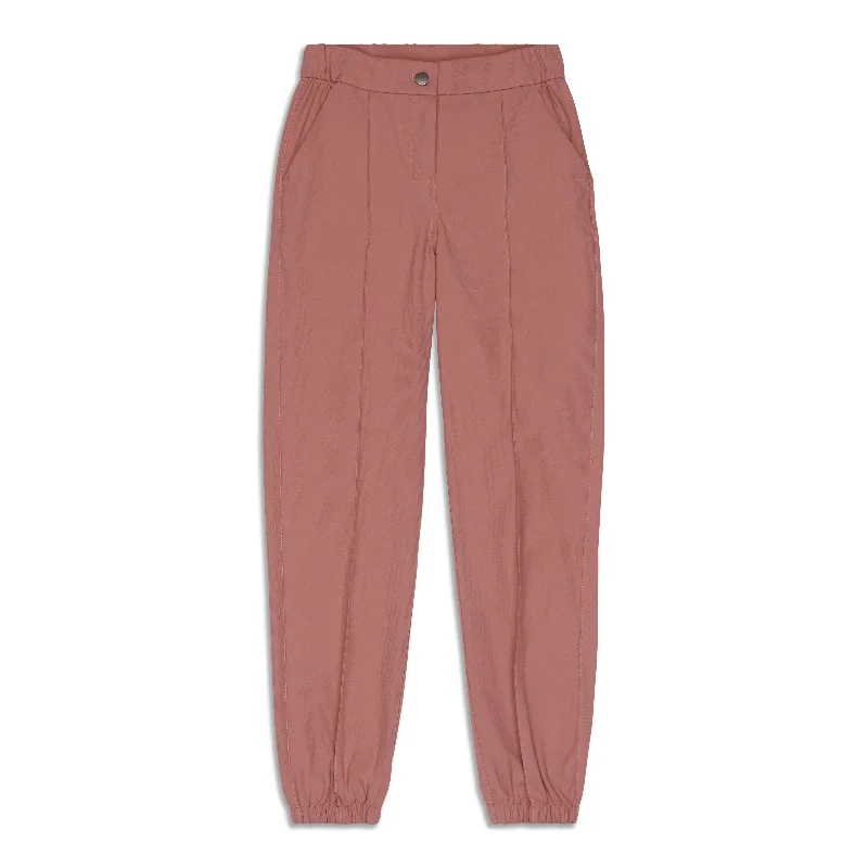 Pants With Snap Buttons-High-Rise Jogger 7/8 Length - Resale