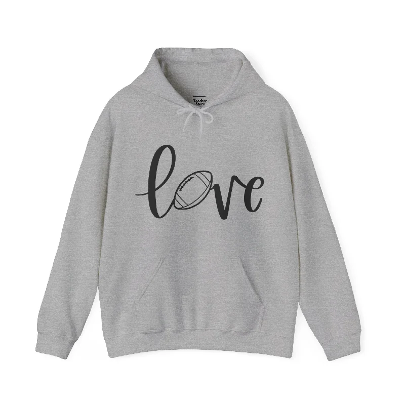 Hoodie For Waiters-Love Football Hooded Sweatshirt