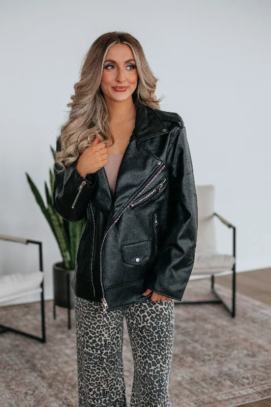 Jackets With Floral Prints-Milana Oversized Leather Jacket