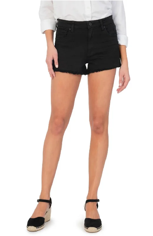 Shorts With Personalized Name-Jane High Rise Shorts In Black