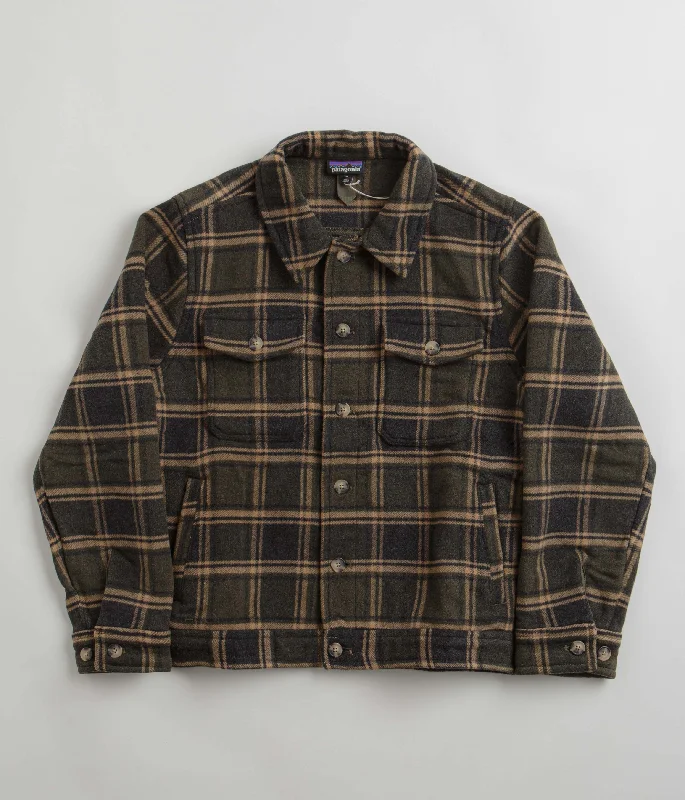 Jackets For Gothic Style-Patagonia Melton Wool Trucker Jacket - Hope: Basin Green