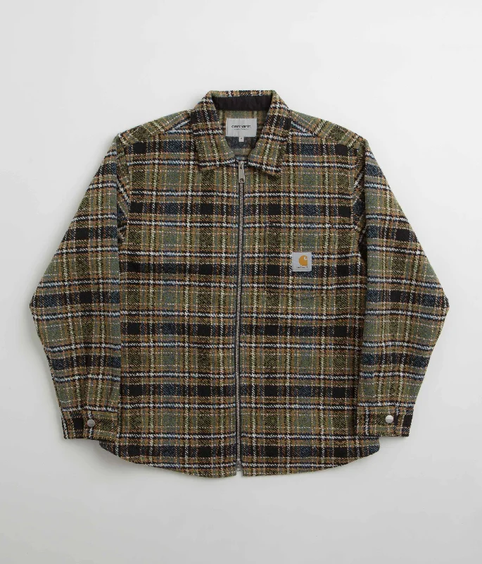 Jackets For Tall Men-Carhartt Stroy Shirt Jacket - Stroy Check / Black