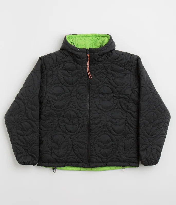 Jackets With Sports Team Logos-No Problemo Alien-O Quilted Liner Jacket - Black