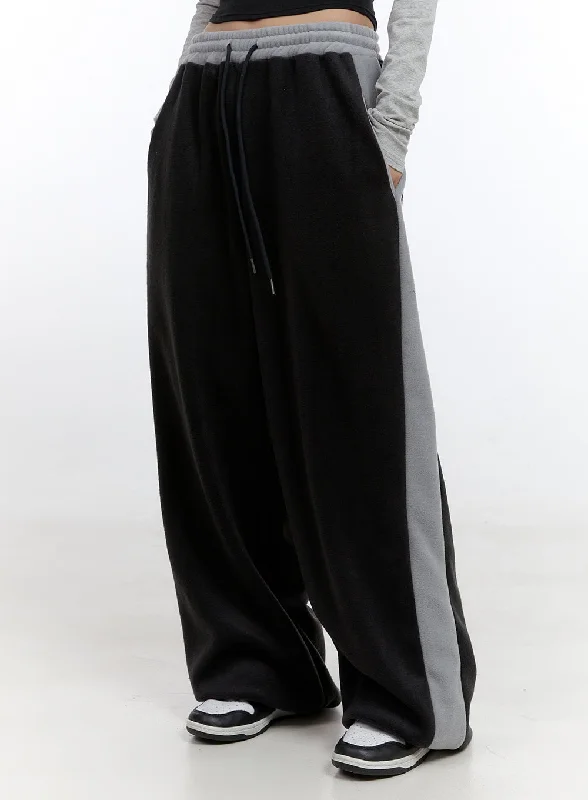 Pants For Hip-Hop Style-Cozy Fleece Lined Sweatpants CN401