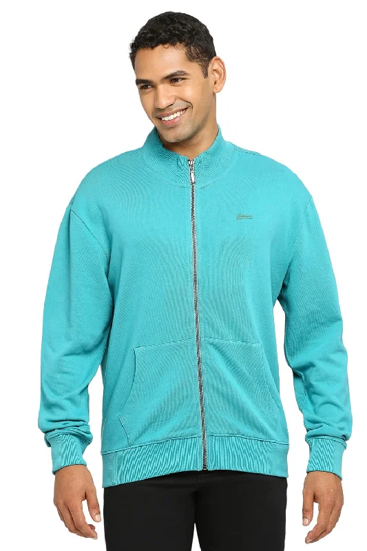 Jackets With Quick-Dry Fabric-Comfort Fit Cotton Non Brushed Fleece High Neck Jacket