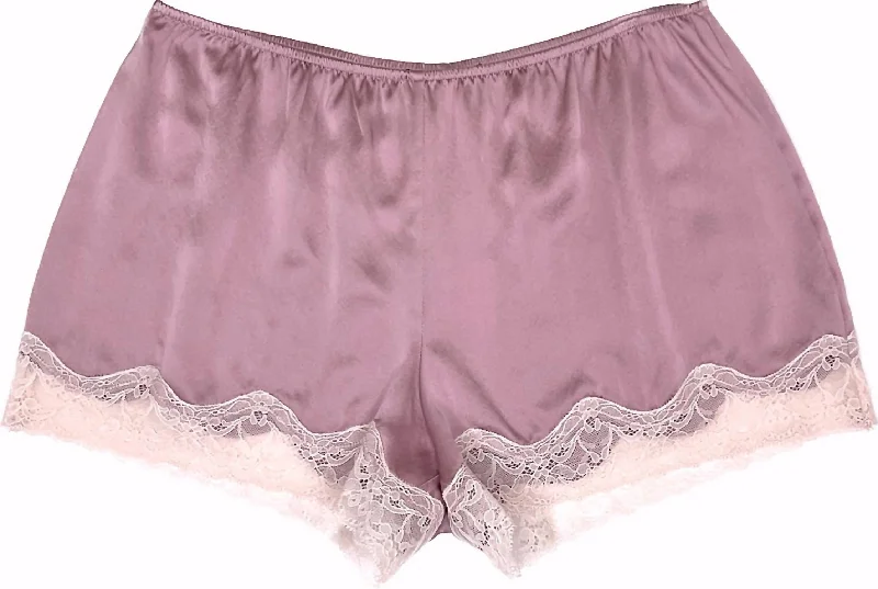 Shorts With Adjustable Fit-Silk Tap Shorts In Soft Plum