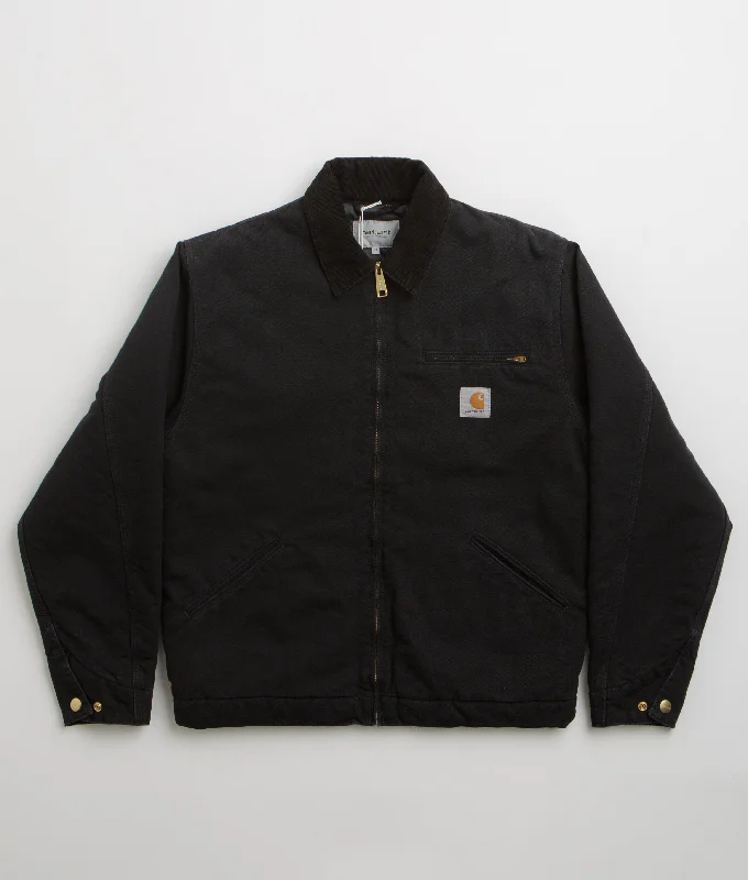 Jackets With Heavyweight Cotton-Carhartt OG Detroit Jacket - Black / Black