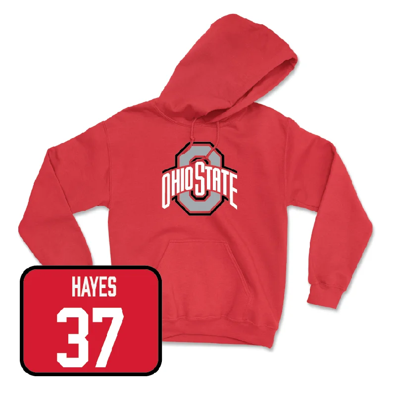 Hoodie For Summer-Red Football Team Hoodie   - Zach Hayes