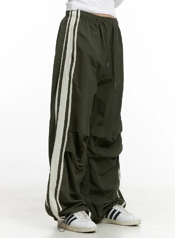 Pants With Vintage Look-Pintuck Sporty Sweatpants CG420