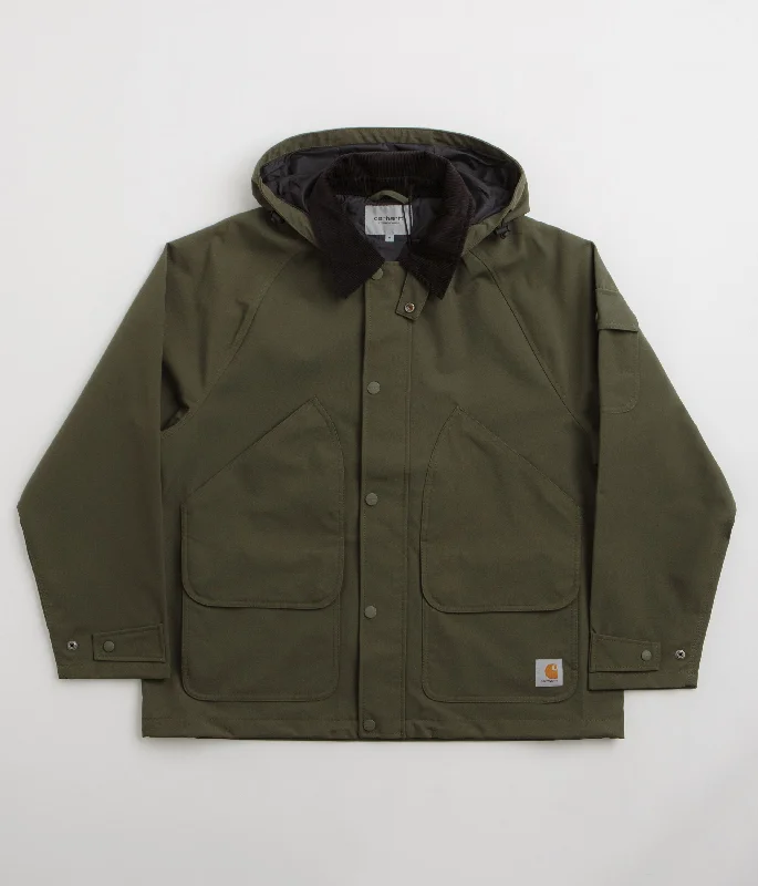 Jackets With Personalized Name-Carhartt Clarton Jacket - Office Green / Black