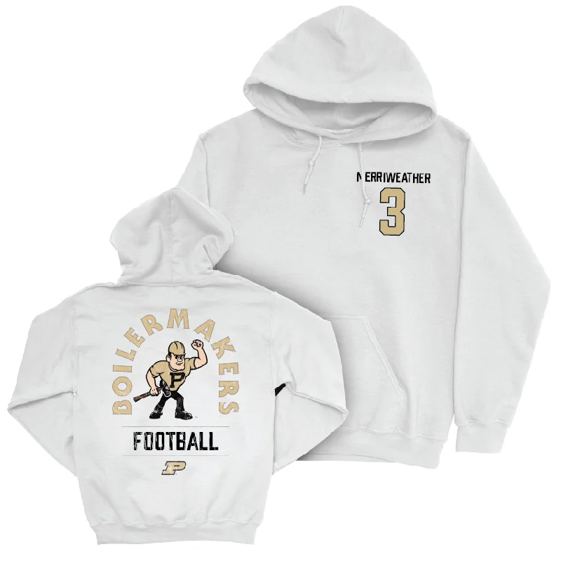 Hoodie For Football-Football White Mascot Hoodie  - Jaheim Merriweather