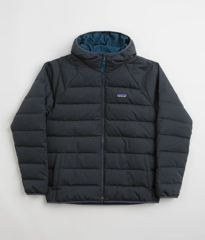 Jackets With Lightweight Material-Patagonia Cotton Down Jacket - Pitch Blue