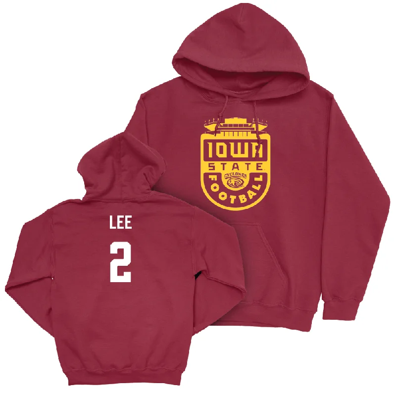 Hoodie For Casual Wear-Iowa State Football Crimson Football Stadium Hoodie  - Dylan Lee