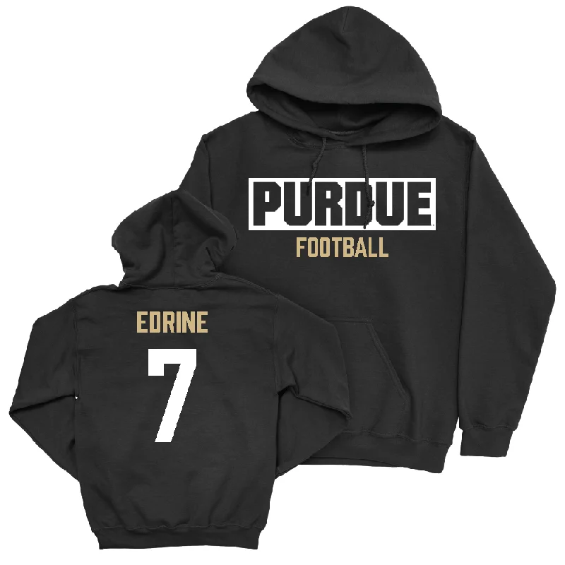 Hoodie With Built-in Mask-Football Black Staple Hoodie   - Jahmal Edrine