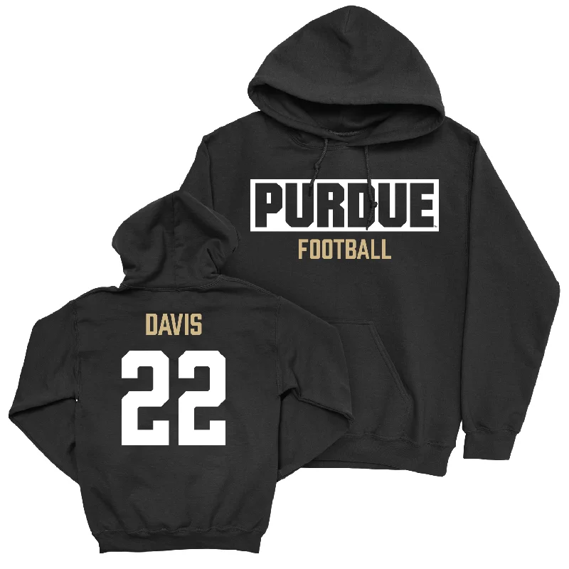 Hoodie With Moisture-Wicking Tech-Football Black Staple Hoodie - Owen Davis | #22