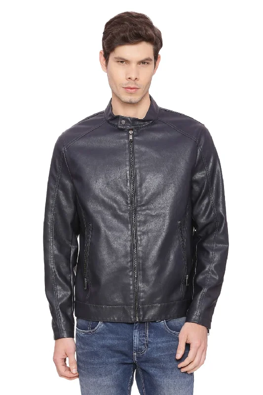 Jackets For Music Festivals-Comfort Fit Faux Leather Jacket