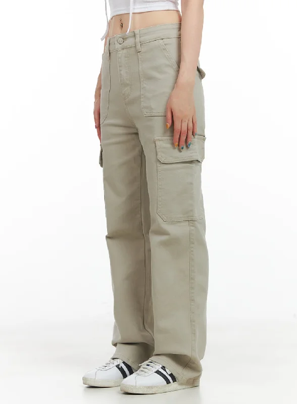 Pants For Warehouse Workers-Cargo Straight Leg Pants CG408