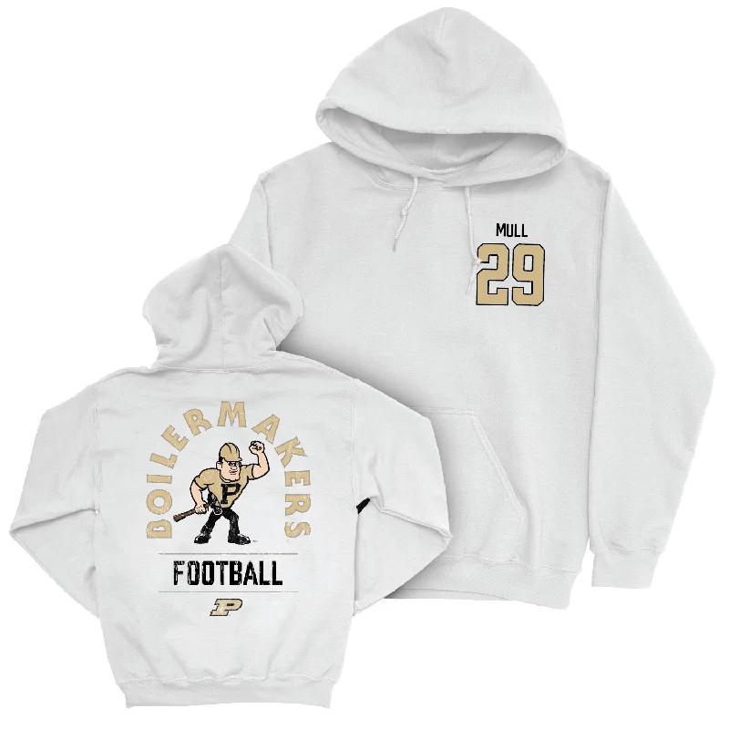 Hoodie For Toddlers-Football White Mascot Hoodie - Jaxon Mull | #29