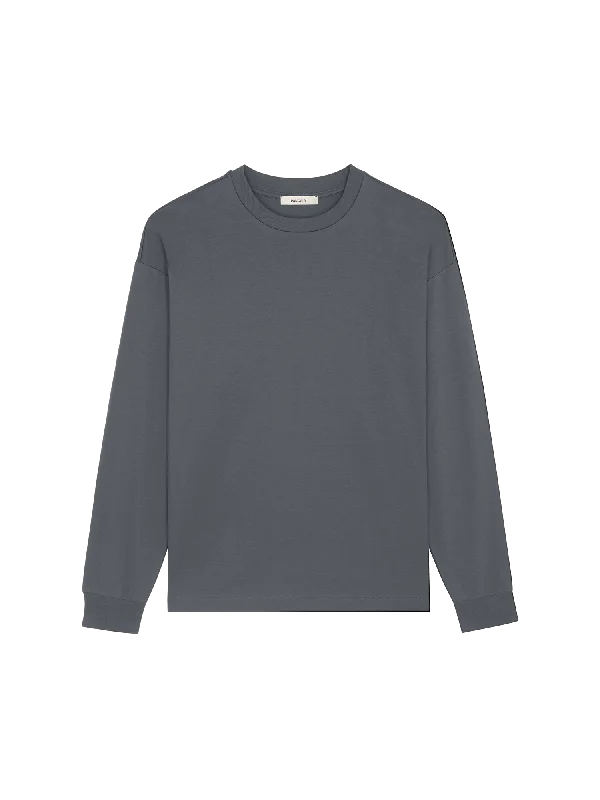 Jackets For Loose Fit-Mens DNA Long Sleeve T-Shirt—atmosphere grey