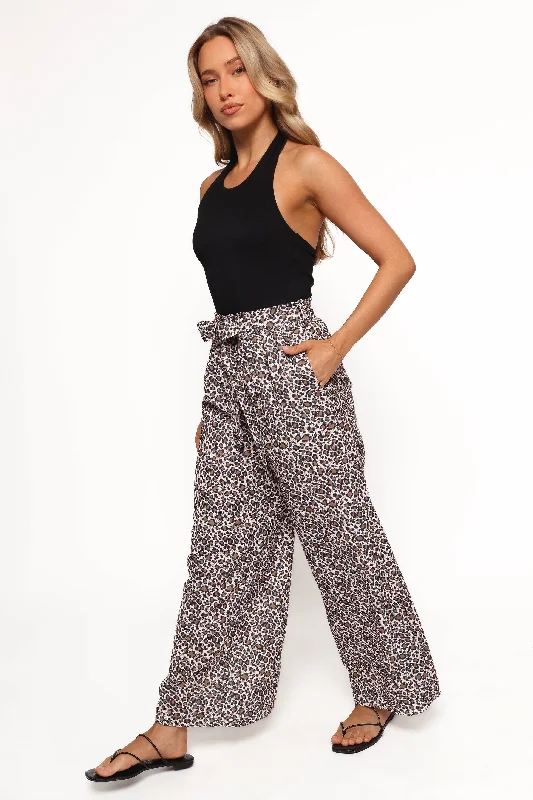 Pants With Mid Rise-Florencia Pant - Leopard