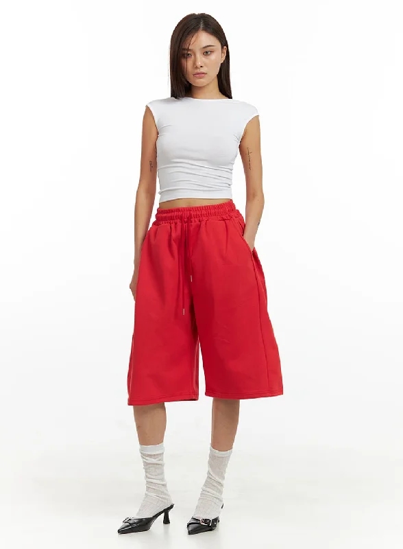 Pants For Skiing-Cotton Sweat Shorts (UNISEX) IU419