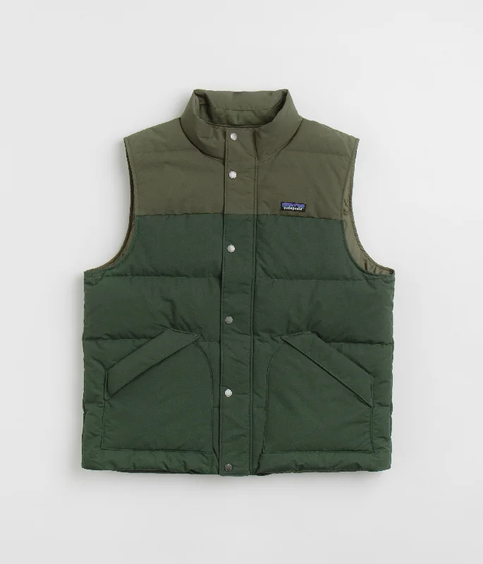 Jackets With Trench Coat Design-Patagonia Downdrift Vest - Torrey Pine Green