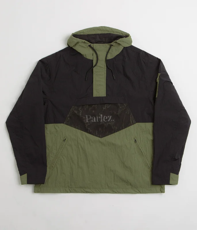 Jackets With Abstract Print-Parlez Fillmore Jacket - Olive Green