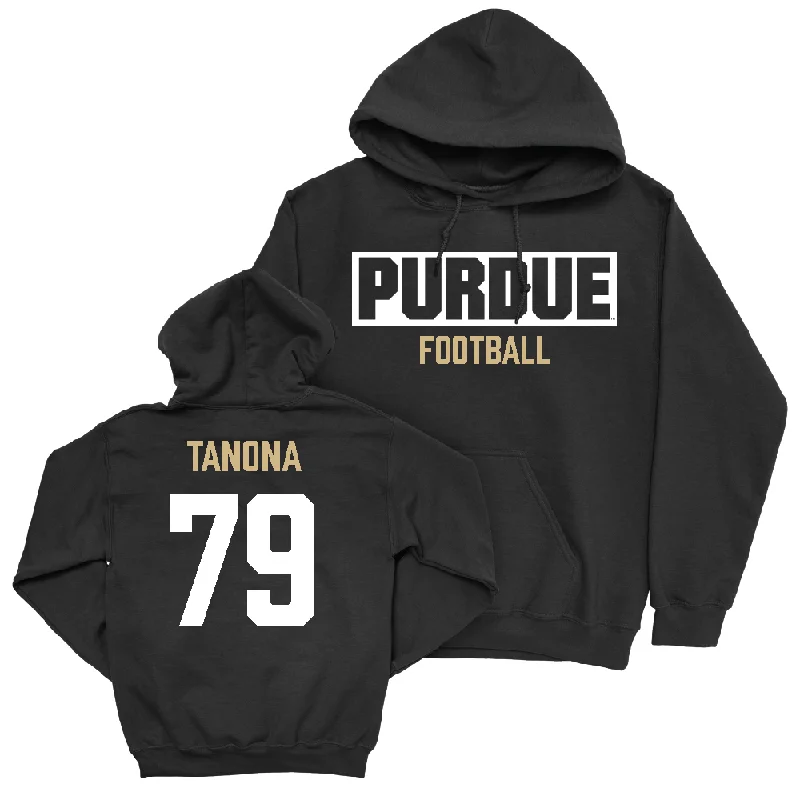 Hoodie For Kids-Football Black Staple Hoodie   - Joey Tanona