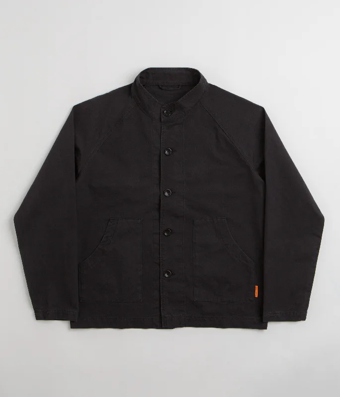 Jackets For Tall Men-Service Works Fine Twill Waiters Jacket - Black