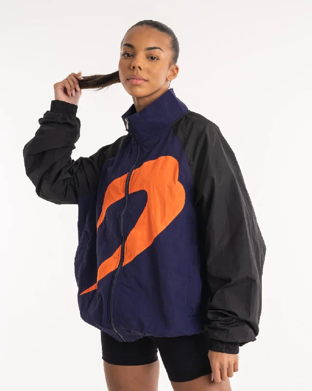 Jackets For Backpacking-Walker Track Jacket - Black/Navy/Orange