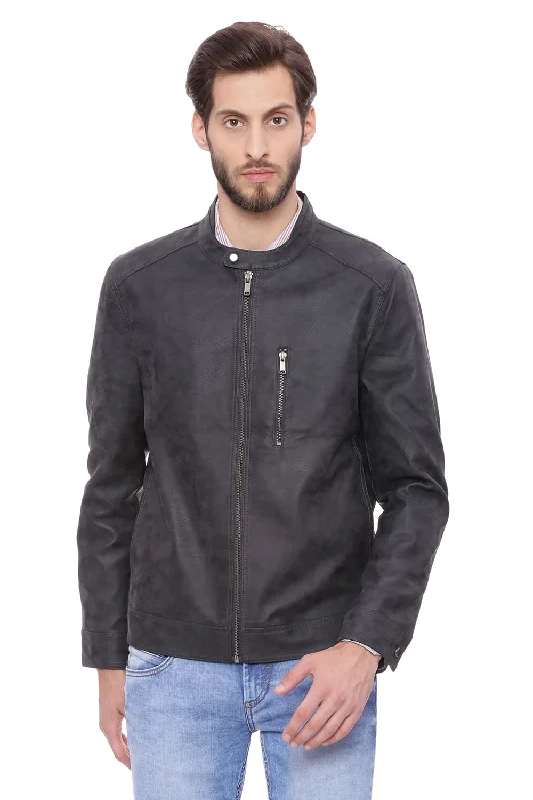 Jackets For Festival Wear-Comfort Fit Faux Leather Jacket