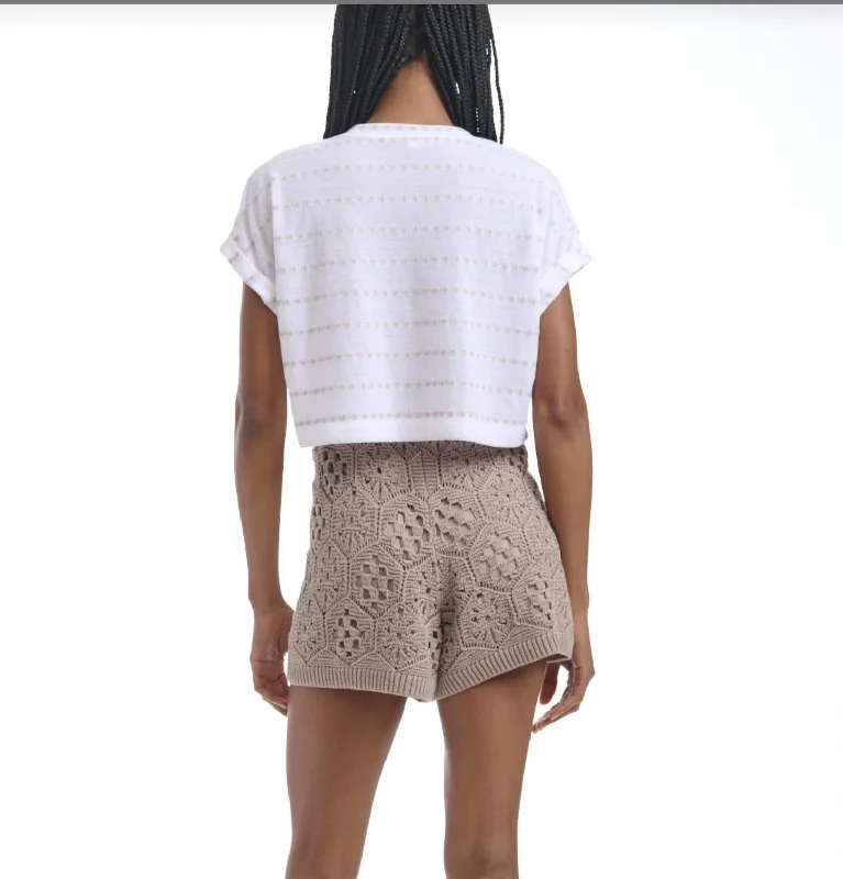 Shorts For Short Women-Eden Sweater Sort In Rattan