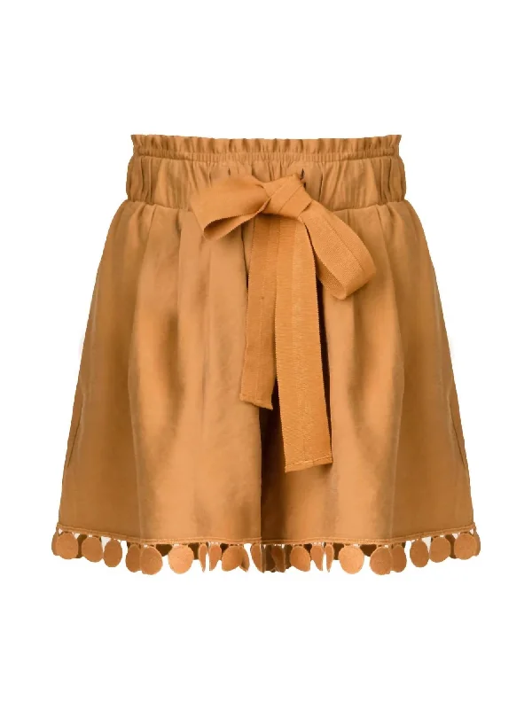 Shorts With Drawstring-Women's Giorgio Short In Camel