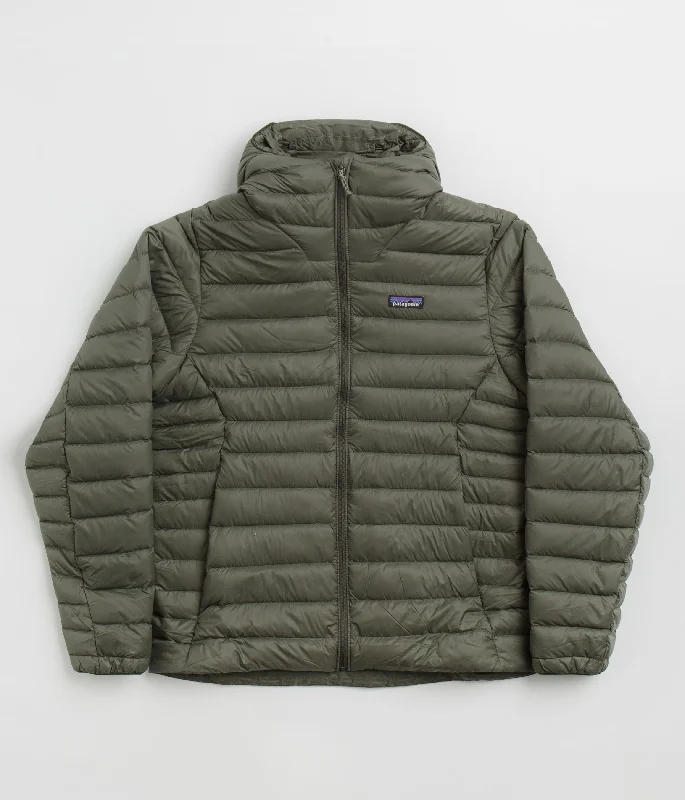 Jackets With Softshell Fabric-Patagonia Down Sweater Hooded Jacket (NetPlus®) - Pine Needle Green